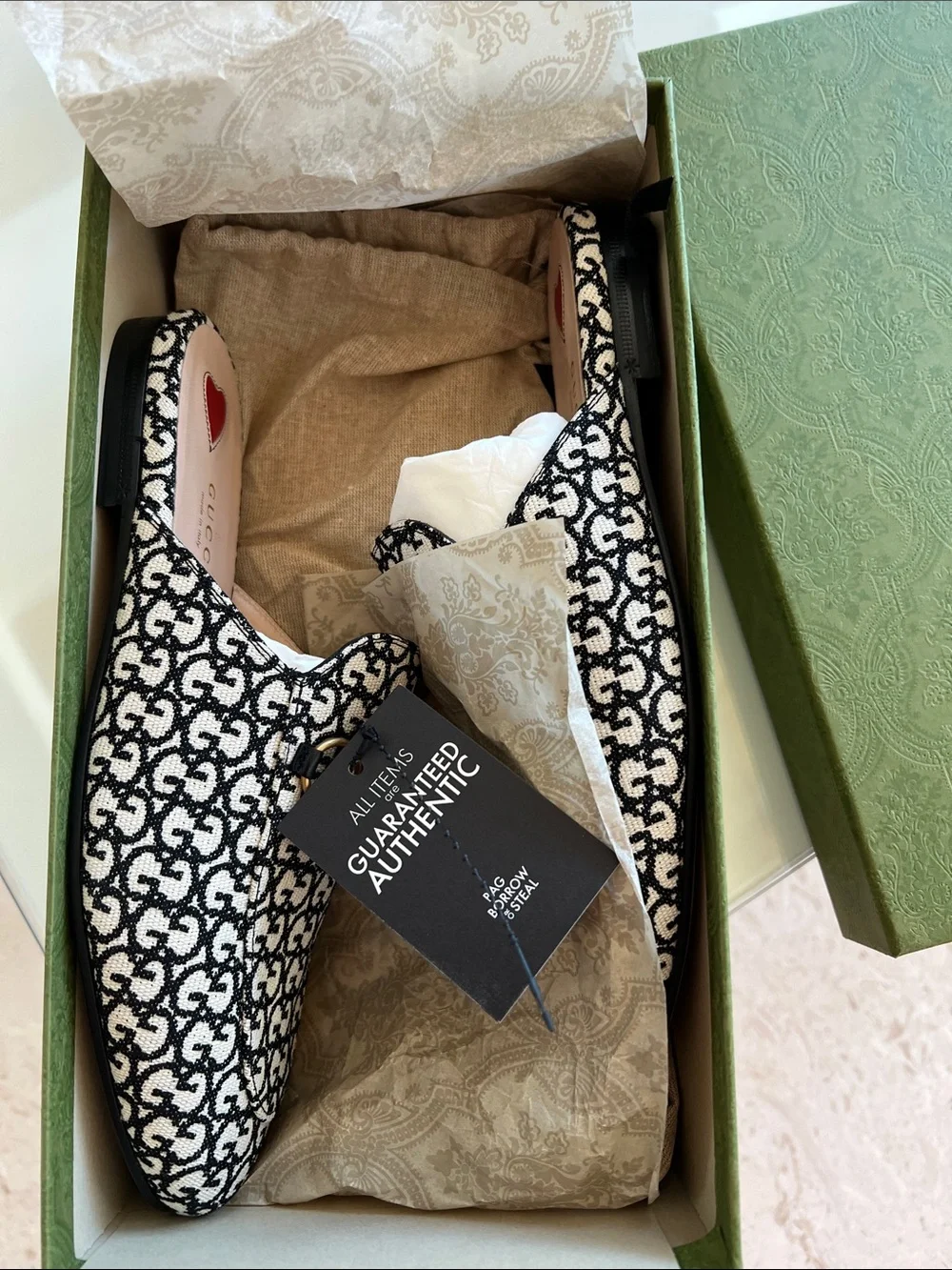 $990 BRAND NEW IN BOX authentic Gucci GG Canvas Princetown Mules Size 8.5 / 38.5 - Picture 10 of 17